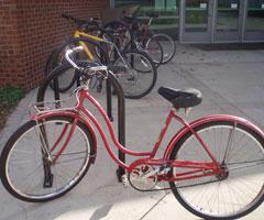 bikes on a bike rack